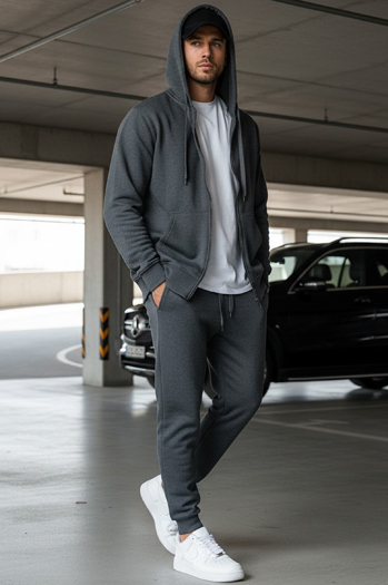 Herren Kapuzenpullover Anthrazit Dstreet BX2196