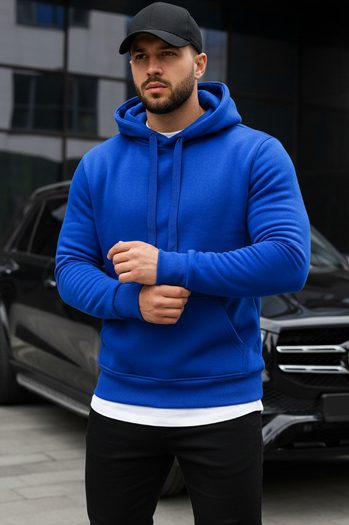 Herren Kapuzenpullover Blau BX2392
