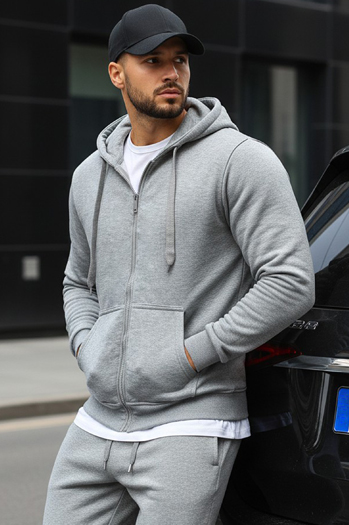 Herren Kapuzenpullover Hellgrau Dstreet BX2412