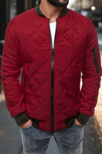 Herren Gesteppte Bomberjacke Weinrot Dstreet TX2209