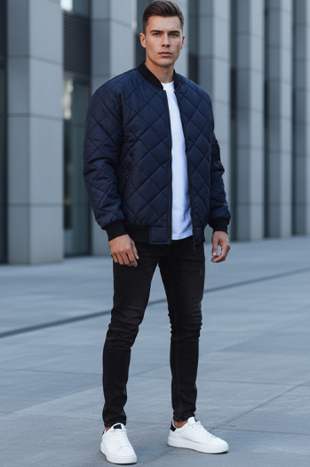 Herren Gesteppte Bomberjacke Weinrot Dstreet TX2217