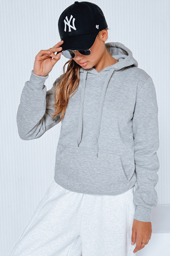 Damen Kapuzenpullover BASIC Grau BY0155