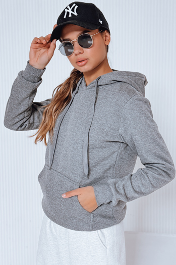 Damen Kapuzenpullover BASIC Anthrazit BY0172