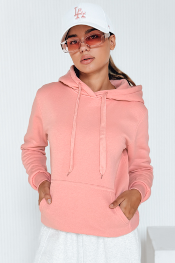 Damen Kapuzenpullover BASIC Rosa BY0284