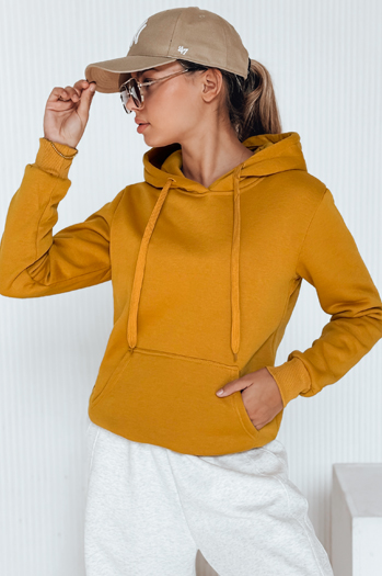 Damen Kapuzenpullover BASIC Camel BY0560