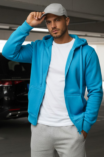 Herren Kapuzenpullover Hellblau Dstreet BX4689
