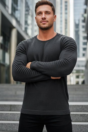 Herrenpullover anthrazit WX1604