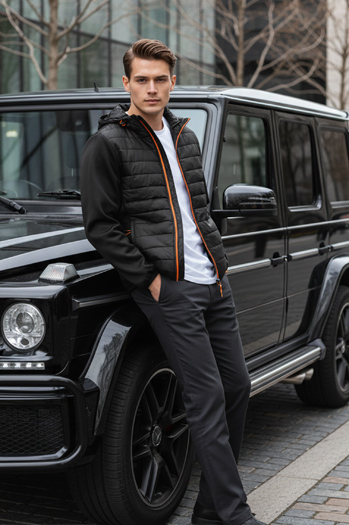 Herren Steppjacke Schwarz Dstreet TX3785