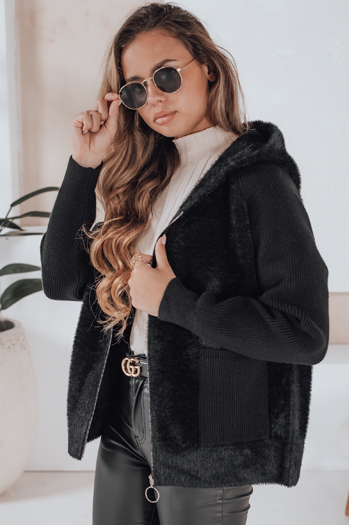 Damen Alpaka-Jacke KATHERINE Farbe Schwarz DSTREET NY0481z