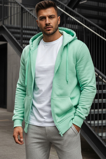 Herren Kapuzenpullover Minzegrün Dstreet BX5231