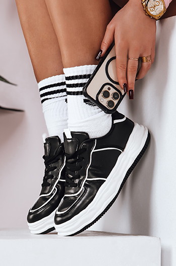WENNA Damen Turnschuhe schwarz Dstreet ZY0152