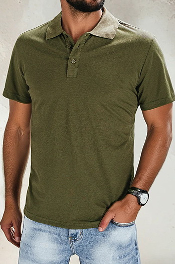 Grünes Herren-Polohemd Dstreet PX0511