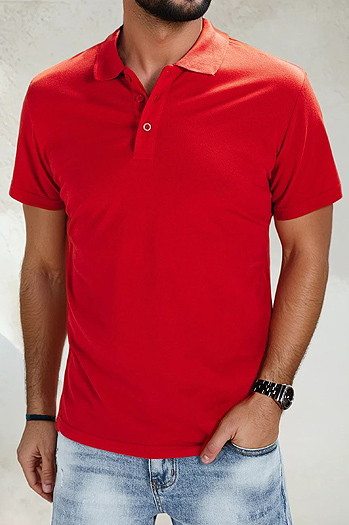 Herren Poloshirt rot Dstreet PX0515