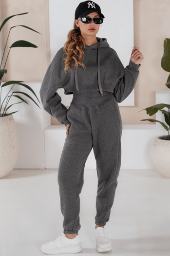 Damen Trainingsanzug SERINE Dunkelgrau Dstreet AY0646