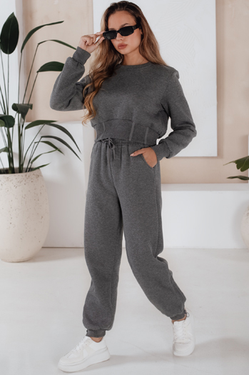 Damen Trainingsanzug KEILI Dunkelgrau Dstreet AY0647