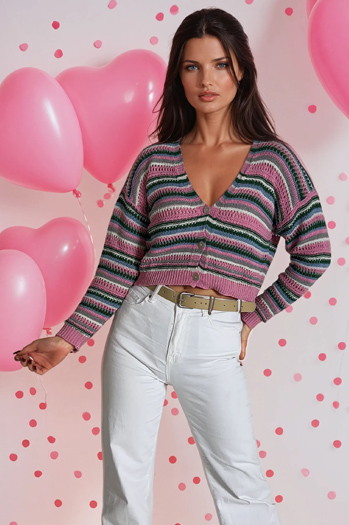 Damen-Pullover COLORFUL rosa Dstreet MY1580