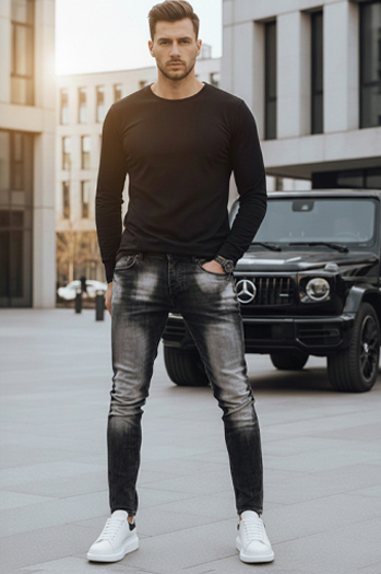 Herren Jeanshose Schwarz Dstreet UX3818