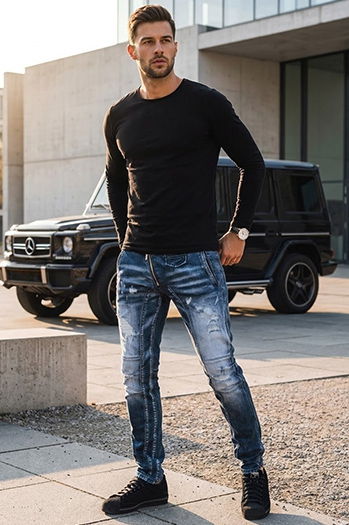 Herren Jeanshose Dunkelblau Dstreet UX3828