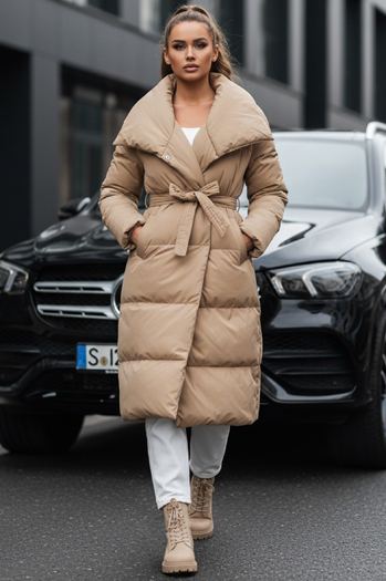 Damen Steppjacke Mantel FAVI camel Dstreet TY3091