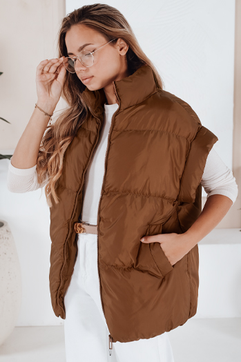 Damen Steppweste NIMIA Camel Dstreet TY3249