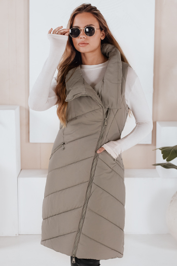 Damen Steppweste SERKIS Grün Dstreet TY3279