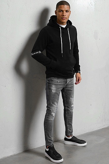 Herren Sweatshirt schwarz Dstreet BX5437