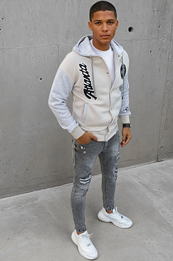 Herren Sweatshirt mit Reißverschluss, camel Dstreet BX5452