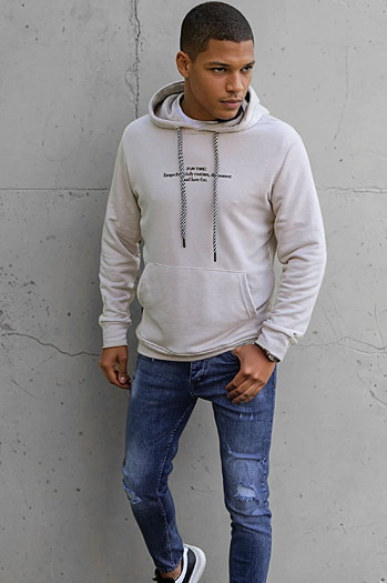 Herren Kapuzenpullover Farbe Camel DSTREET BX5460