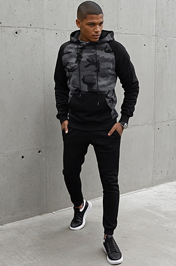 Herren Kapuzenpullover Farbe Dunkelgrau DSTREET BX5486
