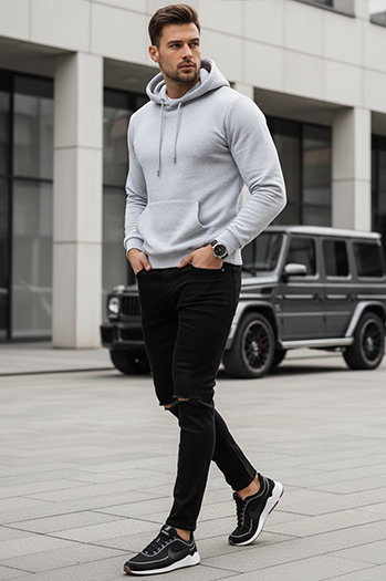 Herren Jeanshosen Farbe Dunkelgrau DSTREET UX3852