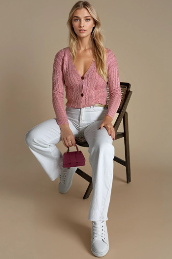 Damen-Pullover RIGLA rosa Dstreet MY1636
