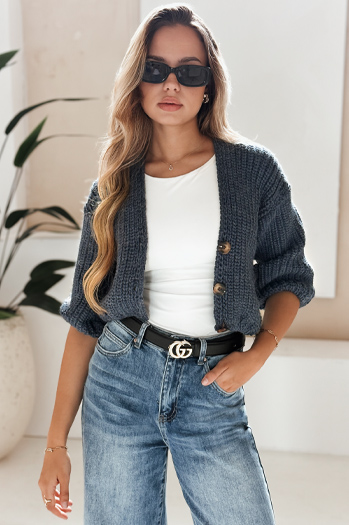 Damen Strickjacke NUTI Farbe Blau DSTREET MY1675