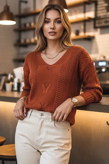 Damen Lange Pullover DARIA Farbe Camel DSTREET MY1721