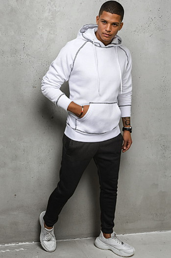 Herren Kapuzenpullover Farbe Weiß DSTREET BX5516