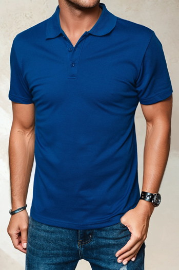 Blaues Herren-Polohemd Dstreet PX0551