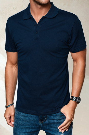 Marineblaues Herren-Polohemd Dstreet PX0553