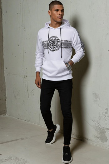 Herren Kapuzenpullover Farbe Weiß DSTREET BX5573