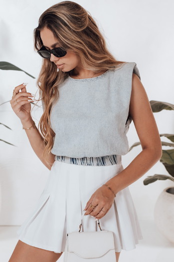 Damen Bluse KORSA Blau Dstreet RY2146