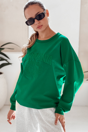 Damen Oversize Sweatshirt CALIFORNIA DREAM Farbe Grün DSTREET BY1196