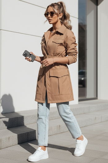 VERMONT Damen Krawatte Übergang Mantel camel Dstreet NY0580