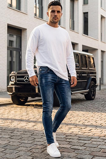 Herren Jeanshosen Farbe Hellblau DSTREET UX3991