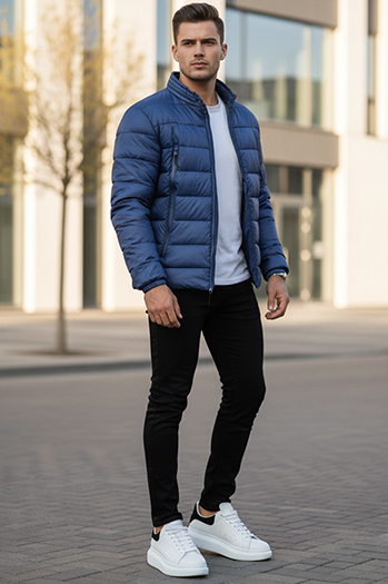 Herren Steppjacke Farbe Dunkelblau DSTREET TX4446