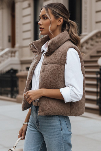 Damen Steppweste BEEWARM  Farbe Camel DSTREET TY3800