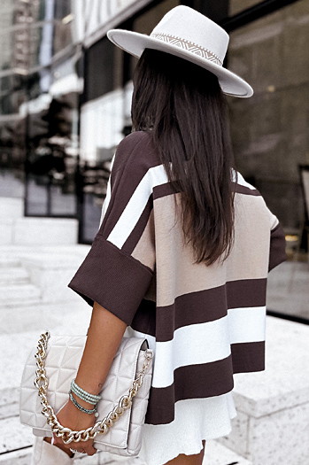 Damen Pullover in Übergröße ZEPHYR coffee MY2021