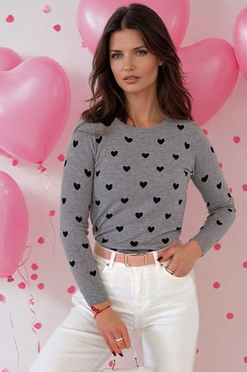 Damen Pullover FREYJA grau Dstreet MY2049