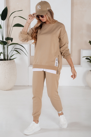 Damen Trainingsanzug Set TORONTO beige Dstreet AY0954