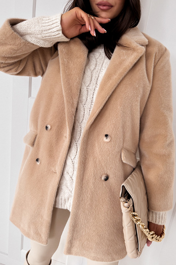 Damen Alpaka SERENITY Mantel hellbeige Dstreet TY3886