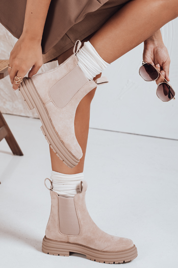 Damen Wildleder beige MADDEN Dstreet Stiefel ZY0415