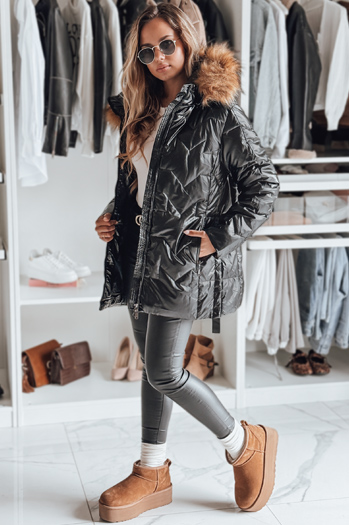 Damen Winterjacke LANE Farbe Schwarz DSTREET TY4049