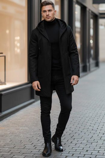 Herren Wintermantel Farbe Schwarz DSTREET CX0444